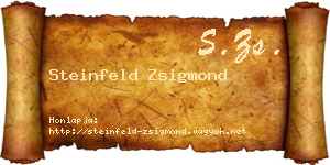 Steinfeld Zsigmond névjegykártya