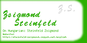 zsigmond steinfeld business card